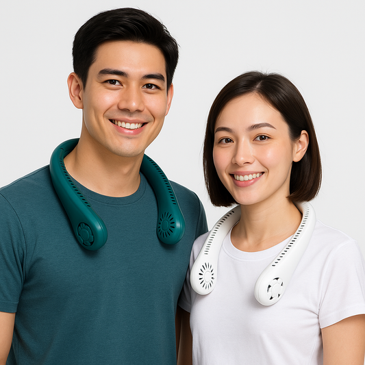 Your Personal AC: Portable 4000 mAh Neck Fan with 3 Adjustable Speeds
