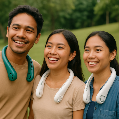 Your Personal AC: Portable 4000 mAh Neck Fan with 3 Adjustable Speeds