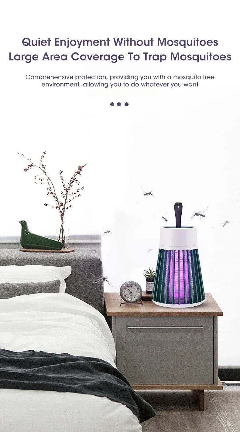 Silent USB Mosquito Killer Lamp – Safe & Powerful Insect Zapper