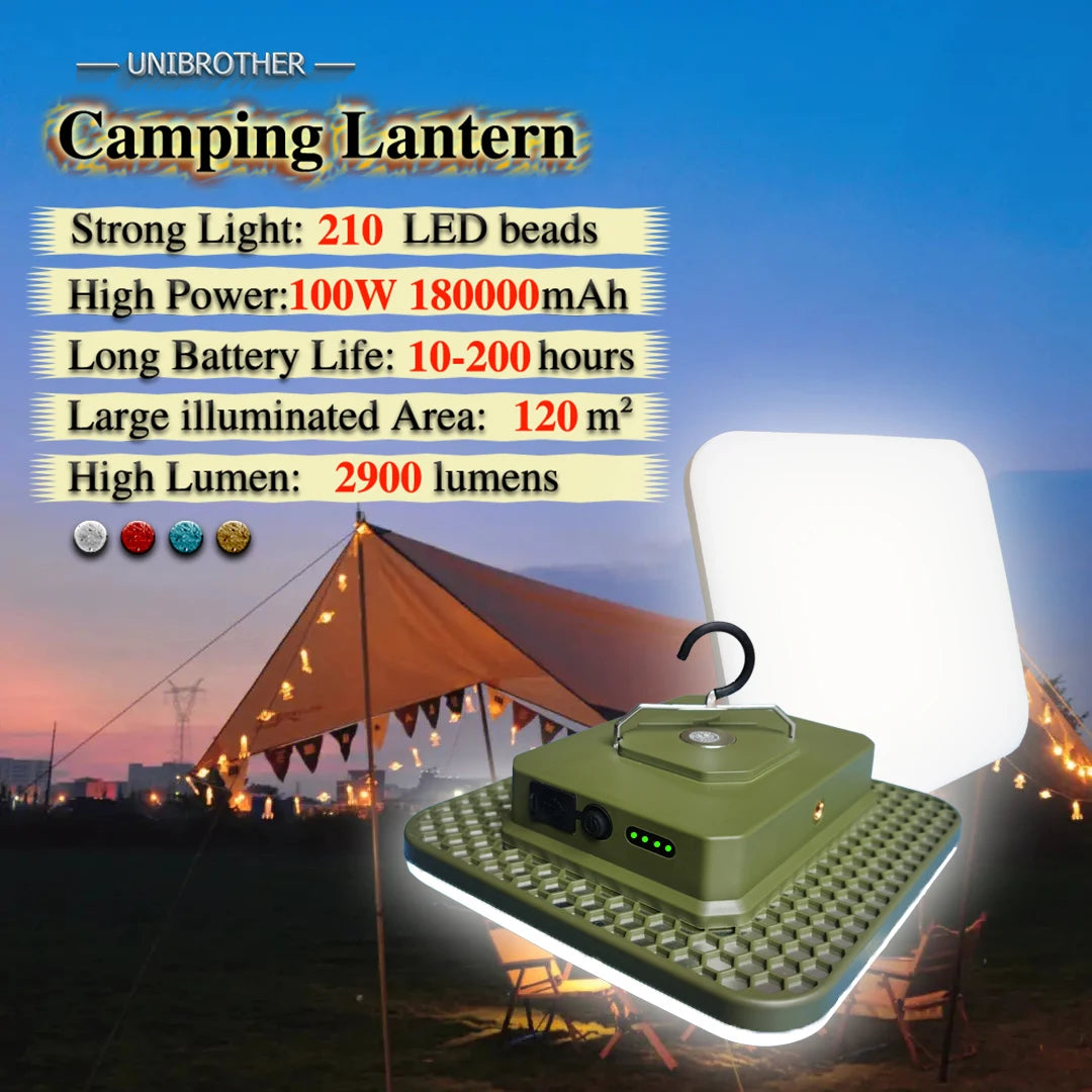 🔋 3-in-1 Portable Camping Lantern: Bright Light 💡, Power Bank 🔌 & Magnetic Base 🧲