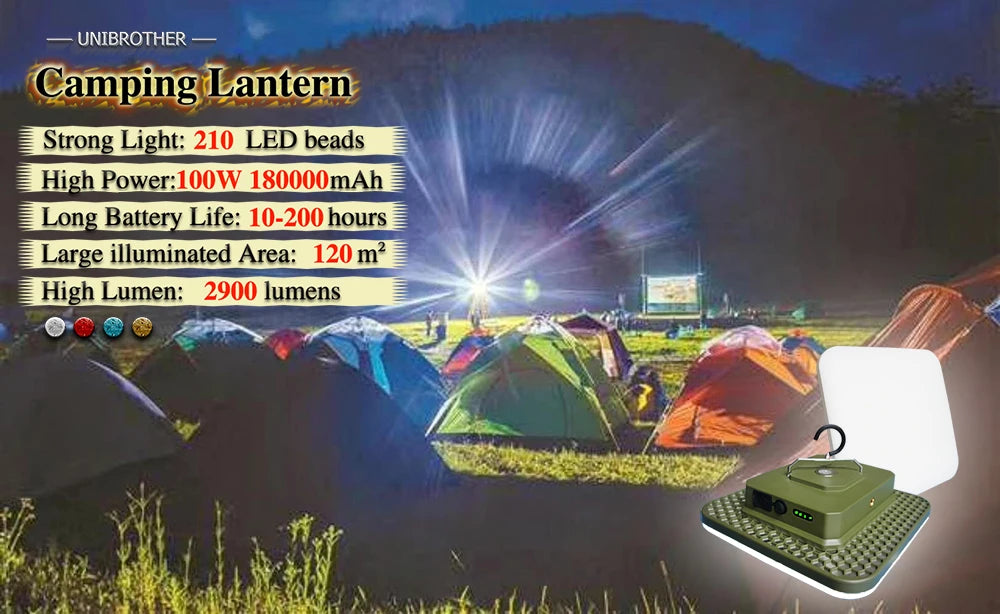 🔋 3-in-1 Portable Camping Lantern: Bright Light 💡, Power Bank 🔌 & Magnetic Base 🧲